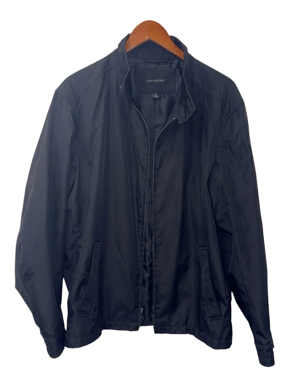 Banana Republic Men’s Black Zip-Front Jacket size XL